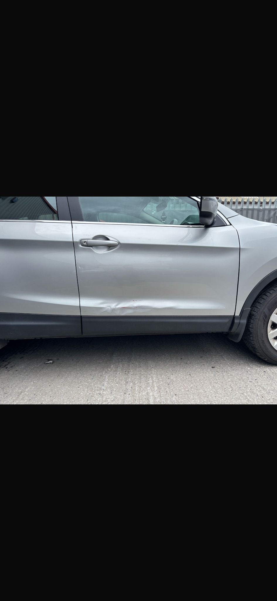 Before repair - Crease Removal