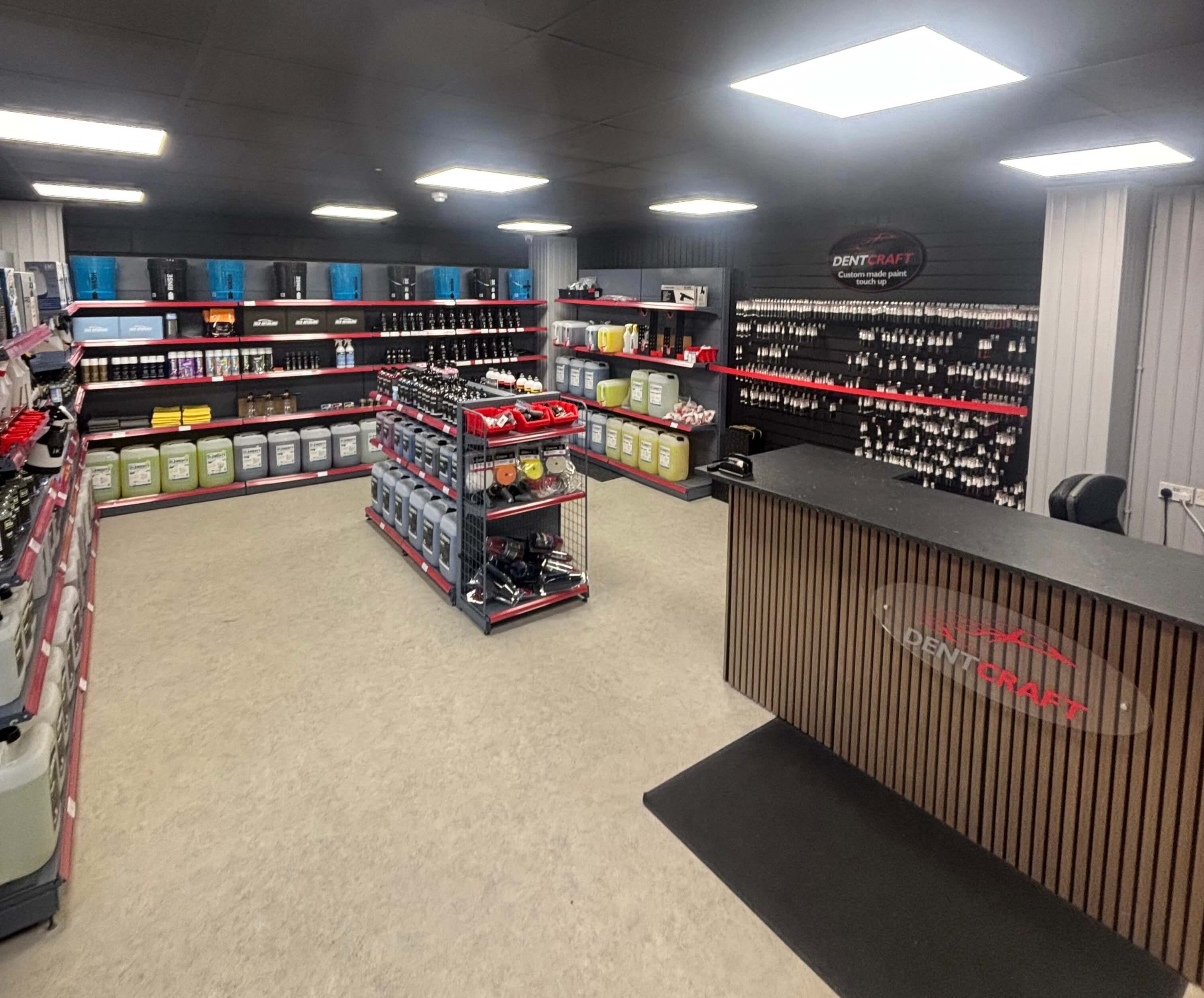 Car Cosmetics shop floor at Dent Craft
